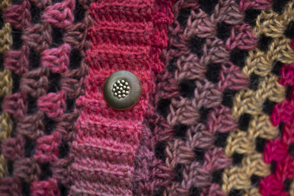 Crochet Golden Pink  Cardigan - Image 4