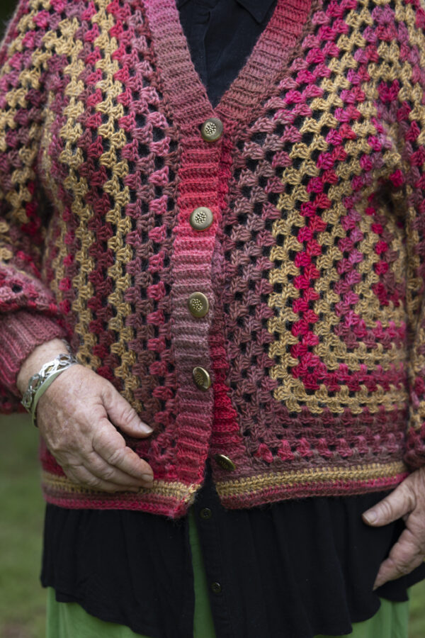 Crochet Golden Pink  Cardigan - Image 5