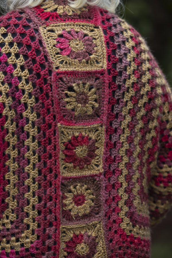 Crochet Golden Pink  Cardigan - Image 6