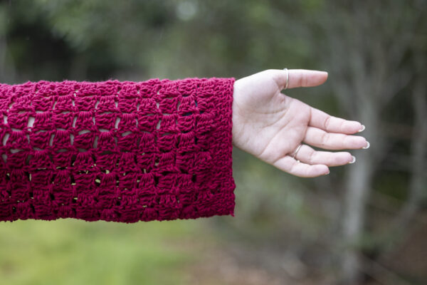 KH11 - Long Line Sharon Cardi - Crocheted - Cotton/Acrylic - Image 6