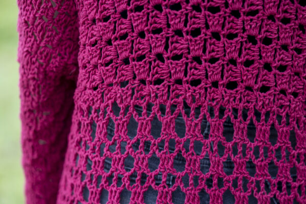 KH11 - Long Line Sharon Cardi - Crocheted - Cotton/Acrylic - Image 4